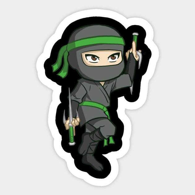 Ninja Sai Chibi Sticker by nokuthula